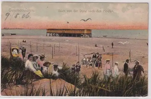 44504 Ak Osternothafen Blick von der Düne nach den Moolen 1906