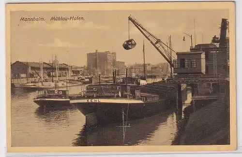 65002 Ak Mannheim Mühlau-Hafen um 1930
