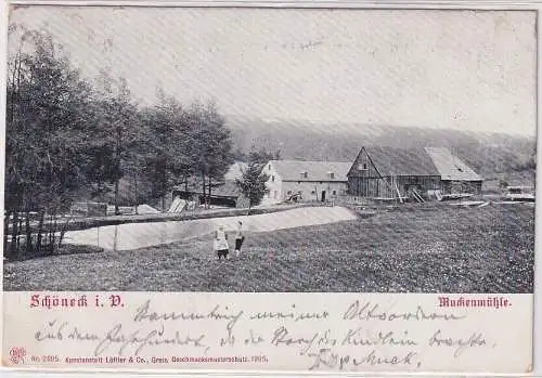 72303 AK Schöneck im Vogtland - Muckenmühle 1905 Löffler & Co. Greiz Nr. 2895