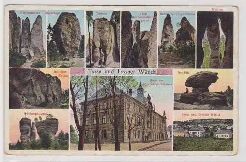 11839 AK Tyssa und Tyssaer Wände - Hotel zur böhm. sächs. Schweiz 