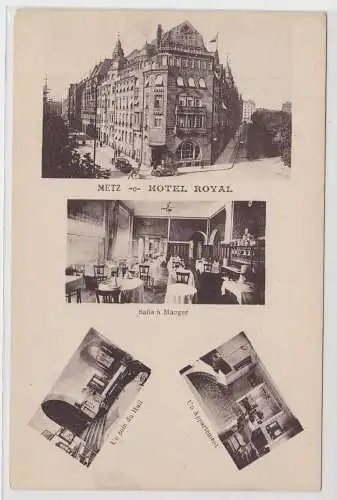 96929 Ak Metz - Hotel Royal, Salle à Manger, Apartment Innenansicht 1913