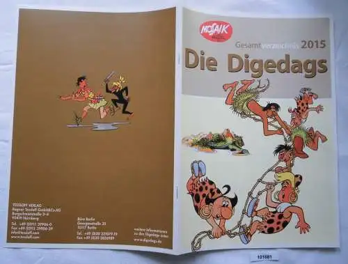 Reklame Prospekt Mosaik Gesamtverzeichnis 2015 Die Digedags A4 Format (B)