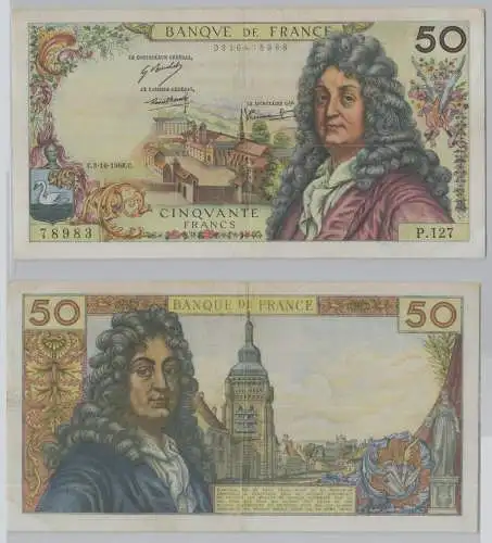 50 Franc Banknote Frankreich 1968 Pick 148c (153168)