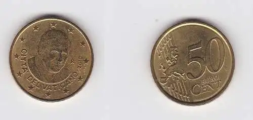 50 Cent Messing Münze Vatikan 2010 Pabst Benedikt (130956)