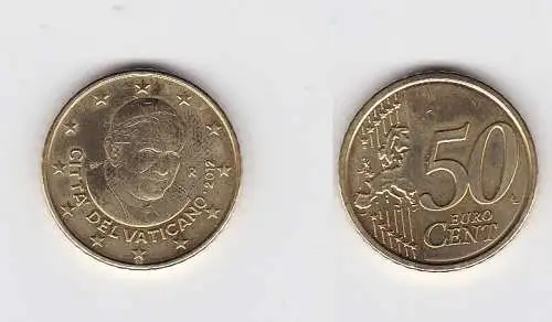 50 Cent Messing Münze Vatikan 2012 Papst Benedikt XVI. (131367)