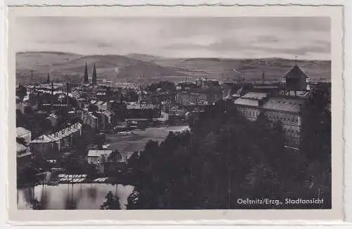 51618 Foto AK Oelsnitz Erzgebirge - Stadtansicht