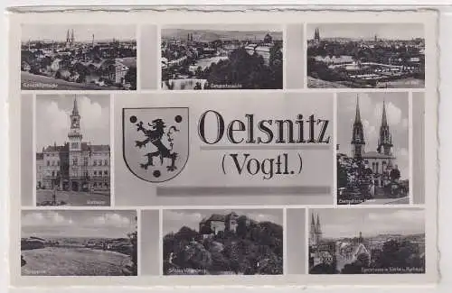 91808 AK Oelsnitz Erzgebirge - Rathaus, Kirche, Egerstr., Talsperre