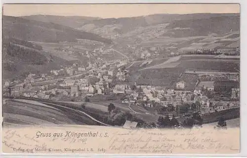 76107 AK Gruss aus Klingenthal - Gesamtansicht, Luftaufnahme 1904