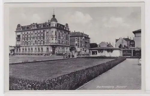 50377 AK Markkleeberg - Postamt, Straßenansicht und Park 1944