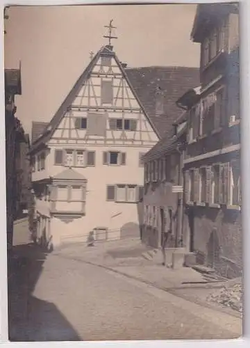 96875 Foto Ak Wimpfen Straßenansicht mit Fachwerkhaus um 1930