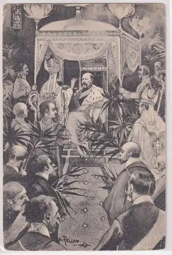 31795 Künstler Ak A. Pellow 1902: Krönungszeremonie