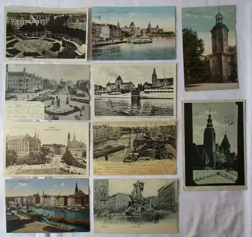 51396 10 AK Stettin (Szczecin) - Hafen, Schloss, Dampfschiffs-Bollwerk 1905-1938