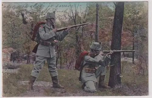 62948 Künstler Ak Kgl. Sächs. 2. Jäger-Bataillon No. 13 Felduniform 1914