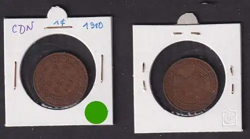 1 Cent Kupfer Münze Kanada Canada 1910 (152524)