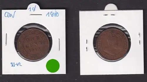 1 Cent Kupfer Münze Kanada Canada 1910 (144660)