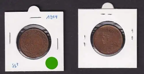 1 Cent Kupfer Münze Kanada Canada 1914 (156911)