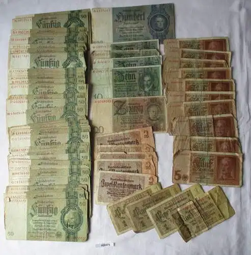 Sammlung mit 100 Banknoten Deutschland Deutsches Reich 3.Reich (169475)