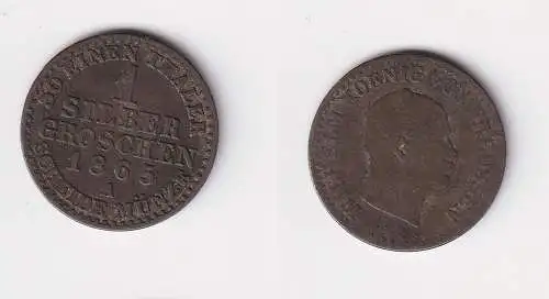 1 Silbergroschen Preussen 1865 A s/ss (110128)