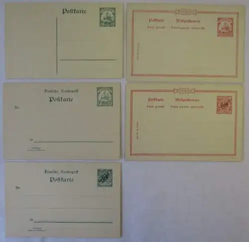 79293 / 5 Ganzsachen Deutsche Kolonien 5+10 Pfennig Togo