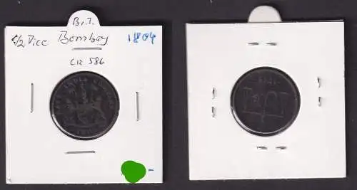 1/2 Pice Münze British East India Company Bombay Presidency 1804 (150874)