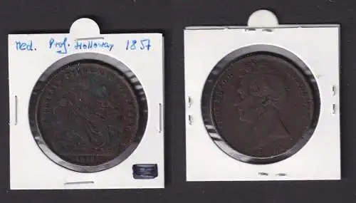 Token 1 Penny Professor Holloway es, Pillen & Salbe London, England 1857(160838)