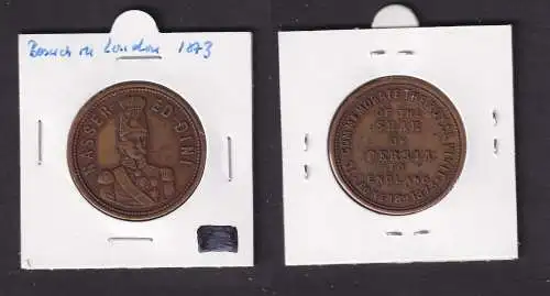 Medaille Großbritannien Besuch Nasser ed Dini 1873 in England (161612)