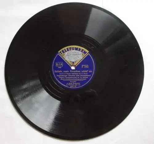 Schellack Platte Telefunken "Schlafe, mein Prinzchen, schlaf ein" (160664)