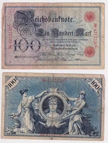 100 Mark Reichsbanknote Deutsches Reich 17.April 1903 (150107)