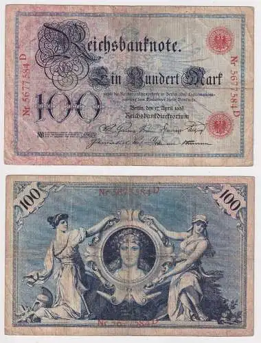 100 Mark Reichsbanknote Deutsches Reich 17.April 1903 (157686)