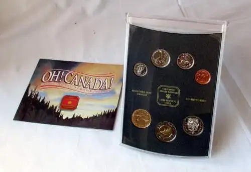 Original Kursmünzsatz Kanada 1999 mit 7 Münzen im Blister (110061)