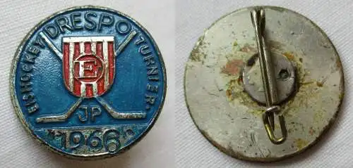 DDR Abzeichen Eishockey-Turnier Drespo Junge Pioniere Dresden 1966 (141314)