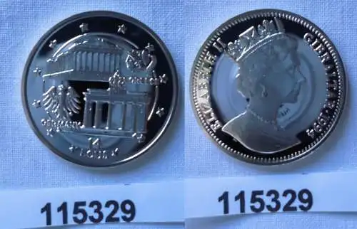 14 Ecus Silber Münze Gibraltar 1994 Akropolis, Brandenburger Tor (115329)
