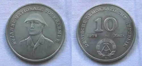 DDR Gedenk Münze 10 Mark 20 Jahre Nationale Volksarmee NVA 1976 (119893)