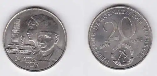 DDR Gedenk Münze 20 Mark 30.Jahrestag der DDR 1979 (118825)