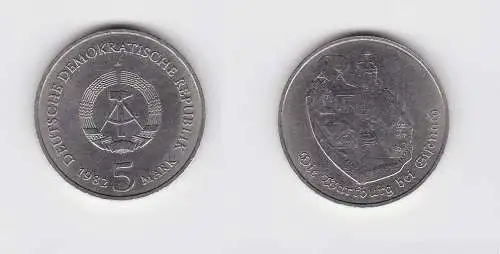 DDR Gedenk Münze 5 Mark Die Wartburg bei Eisenach 1982 (121388)