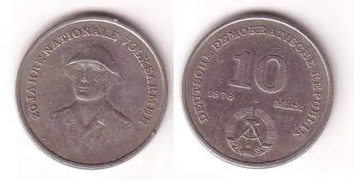 DDR Gedenk Münze 10 Mark 20 Jahre Nationale Volksarmee NVA 1976 (113468)