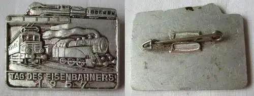 DDR Abzeichen Tag des deutschen Eisenbahners 1957 Bartel III Nr. 540 (130617)