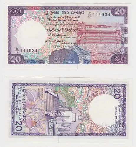 20 Rupien Banknote Sri Lanka 21.02.1989 bankfrisch UNC (153604)