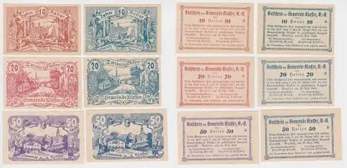 6x 10, 20 und 50 Heller Banknote Klaffer Böhmerwald (139851)