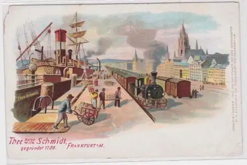 901337 Reklame AkLithographie  Frankfurt am Main Thee Schmidt um 1900