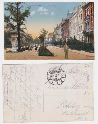 53224 Feldpost AK Halberstadt - Lindenweg 1915, Cürassier-Regt. von Seydlitz