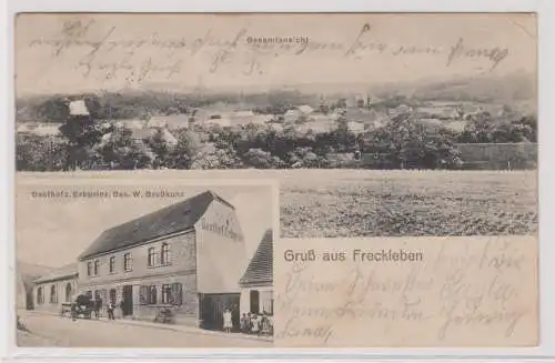 900181 Mehrbild Ak Gruß aus Freckleben Gasthof zum Erbprinz 1913