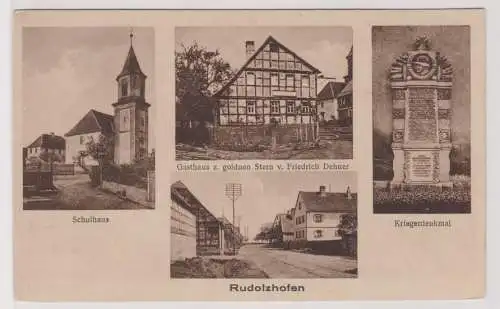901076 Mehrbild Ak Rudolzhofen Gasthaus zum goldenen Stern um 1920