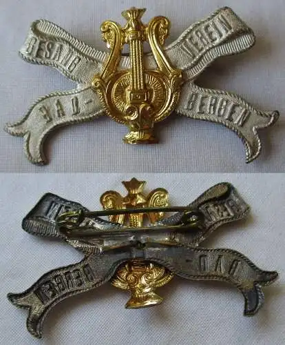 altes Blech Abzeichen GesangvereinBad Bergen um 1910 (132846)