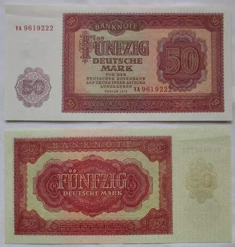 Banknote 50 Mark DDR 1955 kassenfrisch UNC Austauschnote Ro.Nr.352 b (160892)