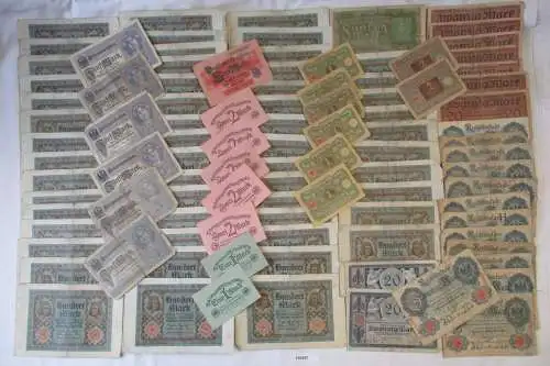 Sammlung mit 100 Banknoten Deutschland Deutsches Reich (160987)
