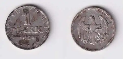 1 Reichsmark Silber Münze Weimarer Republik 1924 J ss (129136)