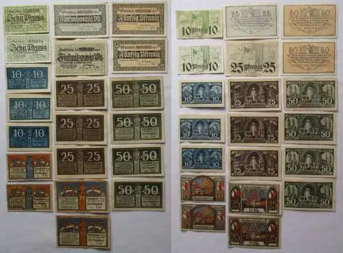 20 Banknoten Notgeld Halberstadt Harz 1920-1921 (168617)