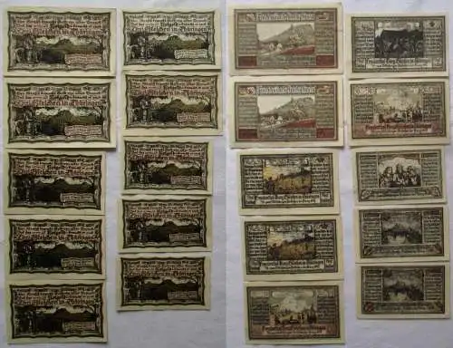 10 Banknoten Notgeld Drei Gleichen Thüringen Freudenthal 1918 (168589)