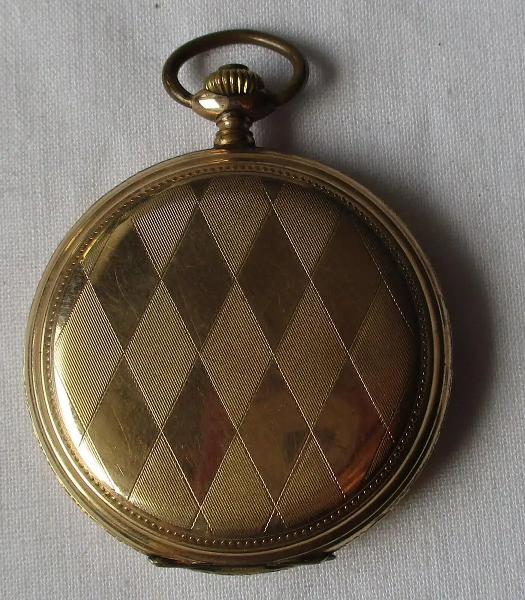 Savonette Taschenuhr Laco Lacher & Co Pforzheim Walz-Gold-Doublè um 1920 /126352 0
